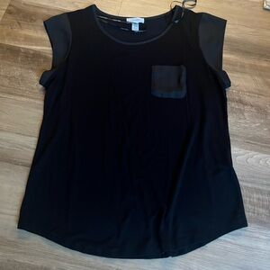 Calvin Klein Mixed Media Top